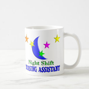 Assistent för sjukvård för nattförskjutning kaffemugg