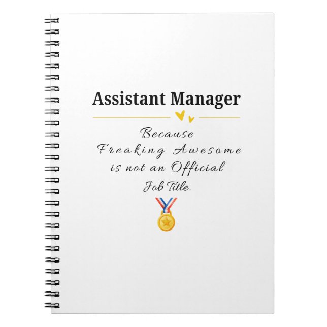 Assistent Manager Anteckningsbok (Framsidan)