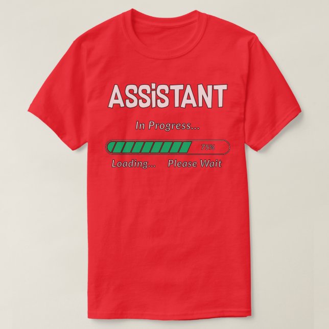 Assistent On Progress-jobbgåva för Student-stift T Shirt (Design framsida)