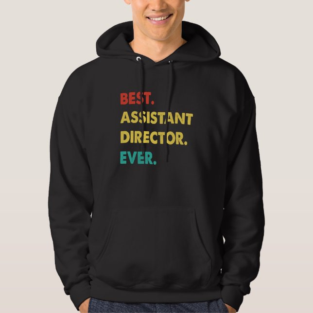 Assistent Regissör Retro Bästa Assistent Regissör  Hoodie (Framsida)