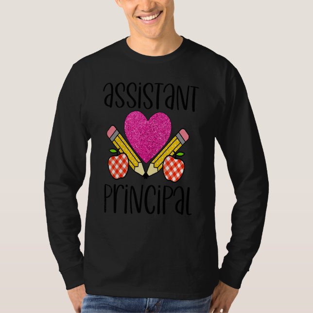 Assistent Repal School Student Educator Cute W T Shirt (Framsida)