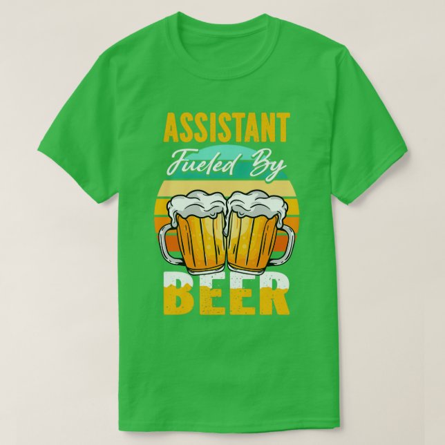 Assistent som drivs av Beer Funny Beer Älskare Ass T Shirt (Design framsida)