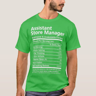 Assistent Store Manager Näringsmässigt och obestri T Shirt