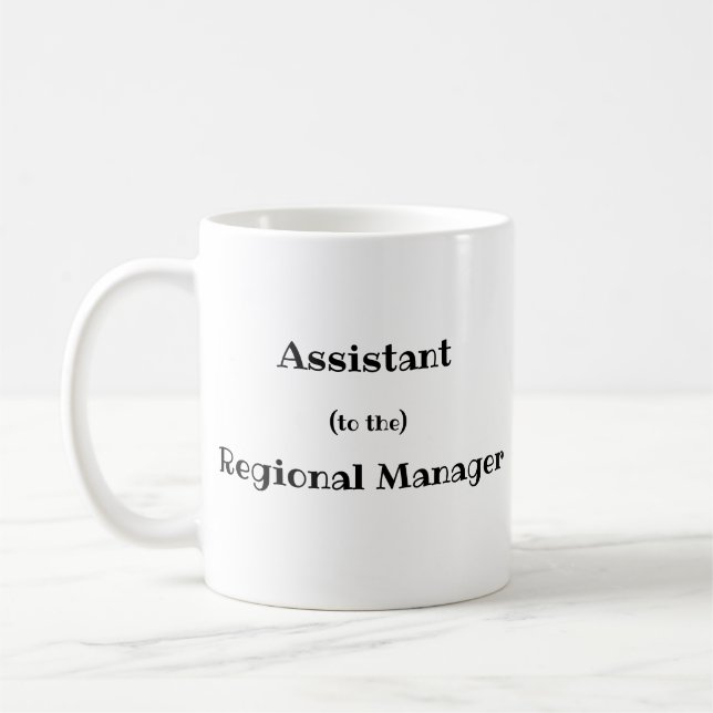 Assistent till den regionala förvaltaren kaffemugg (Vänster)