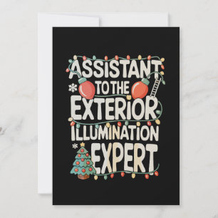 Assistent till expert på extern belysning jul julkort