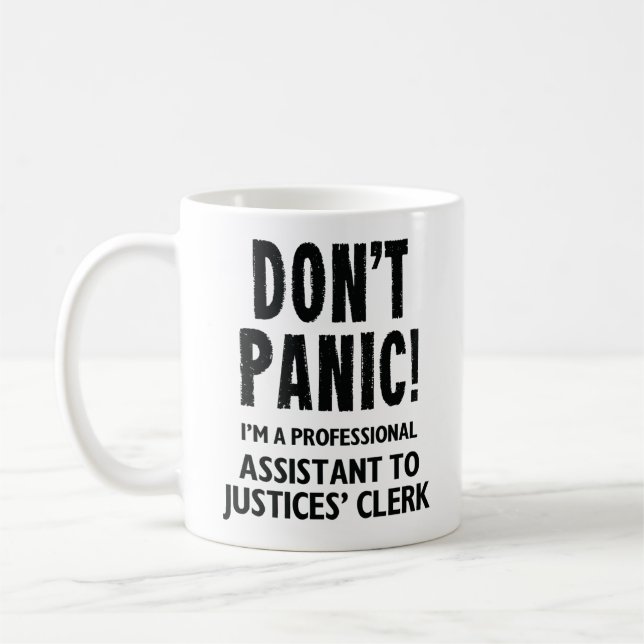Assistent till justitiekreterare kaffemugg (Vänster)