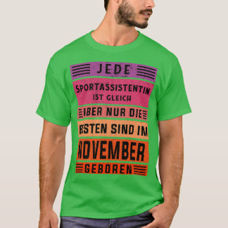 Assistentbussfödelsedag i november, född idrottsas t shirt