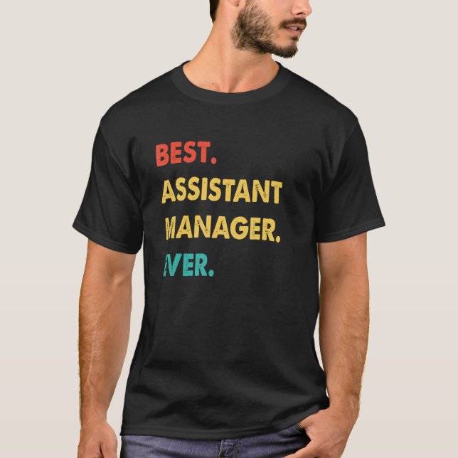 Assistentchef Retro Bästa Assistentchef Någonsin T Shirt (Framsida)