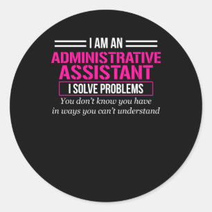 Assistentdag för administrativ Professionell Runt Klistermärke