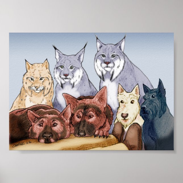 Assistenter - Färgad Poster (Framsidan)