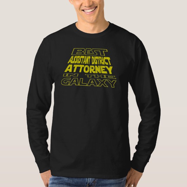 Assisterande åklagare  Rymd Bakre Design T Shirt (Framsida)