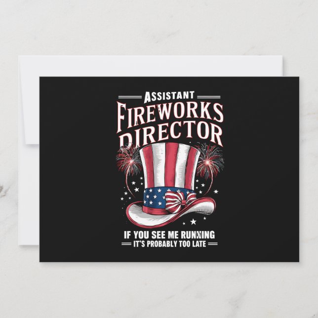 Assisterande fyrverkeridirektör USA 4:e juli Inbjudningar (Framsida)