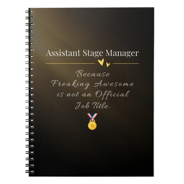 Assisterande Stage Manager Anteckningsbok (Framsidan)