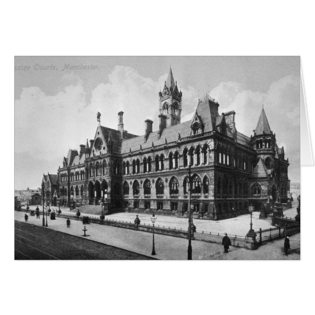Assize Courts, Manchester, 1910 Hälsningskort (Framsidan Horizontal)