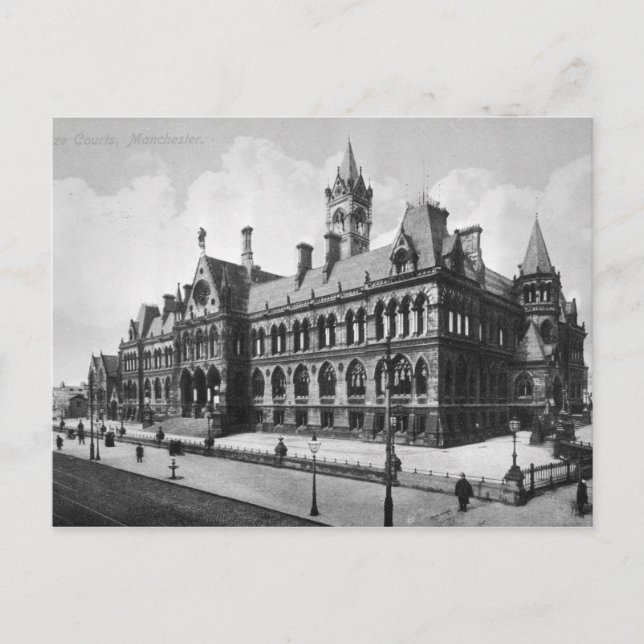 Assize Courts, Manchester, 1910 Vykort (Framsida)