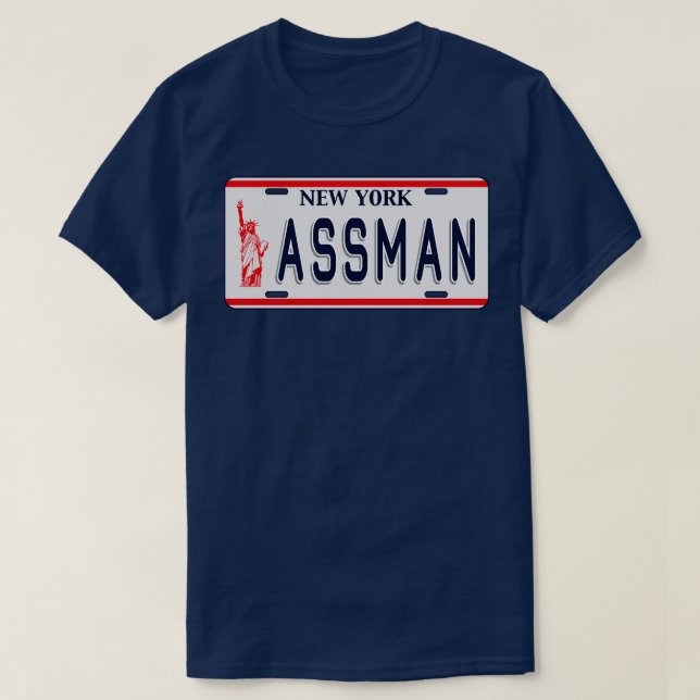 Assman License Plate T Shirt (Design framsida)
