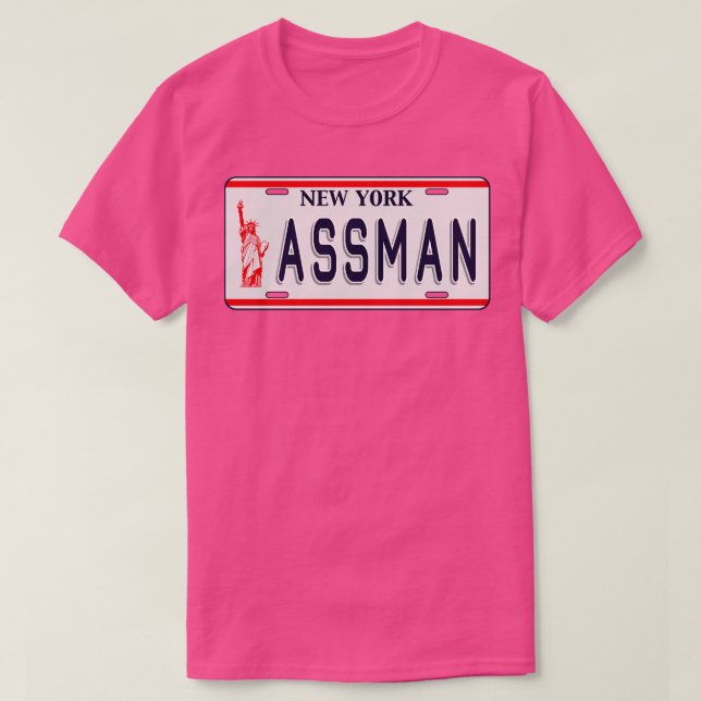 Assman License Plate T Shirt (Design framsida)