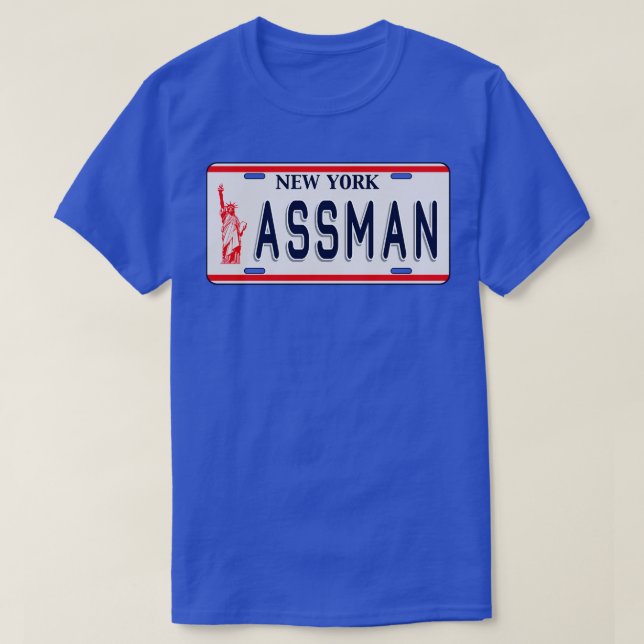Assman License Plate T Shirt (Design framsida)