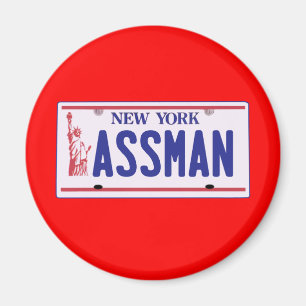Assman New York registreringsskyltprodukter Magnet