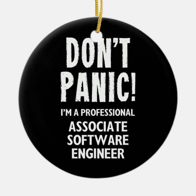 Associera Software Ingenjör Julgransprydnad Keramik (Framsidan)