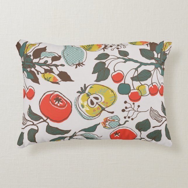 assorted fruits. seamless pattern prydnadskudde (Framsidan)