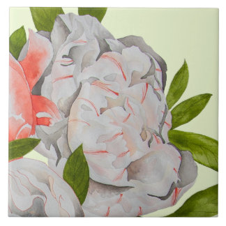Assorted Peonies on a Ceramic Tile (D) Kakelplatta