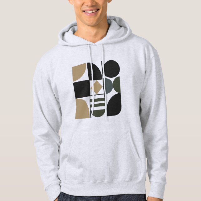 Assorted Shapes Men's Basic Hooded Sweatshirt (Framsida)