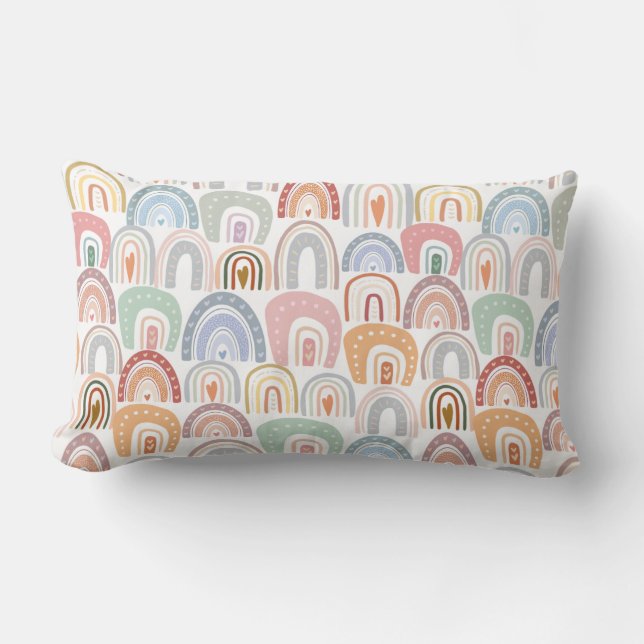 Assorterad bohemisk regnbåge Mönster Namn Lumbarkudde (Framsida)