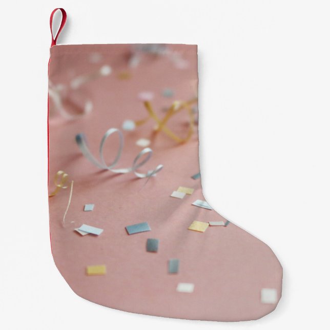 Assorterad-färg konetti liten julstrumpa (Framsidan)