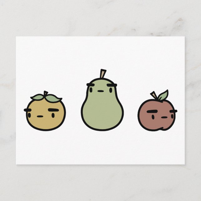 Assorterad frukt vykort (Framsida)
