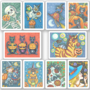 ASSORTERAD VARIETY HALLOWEEN LYCKLIG CUTE FUNNY ST KLISTERMÄRKEN