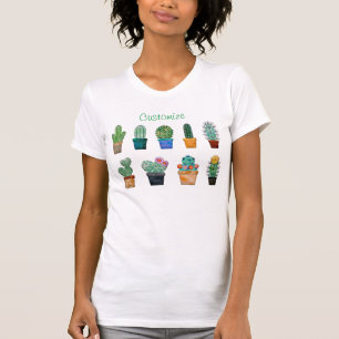 Assorterade Cactus Plants thunder_Cove T Shirt