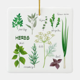Assorterade Örter design Keramiska prydnadsföremål Julgransprydnad Keramik