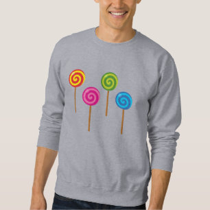 Assorterande spiral färgglada lollipops lång ärmad tröja