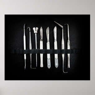 Assorterat Antikalt Embalming Verktyg Poster