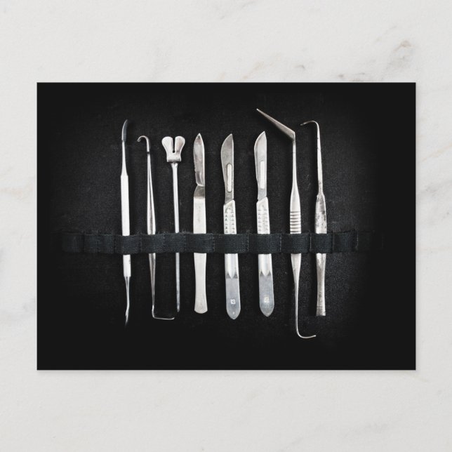 Assorterat Antikalt Embalming Verktyg Vykort (Framsida)