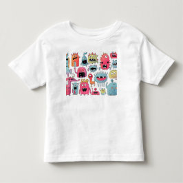 Assorterat monster figurer t shirt