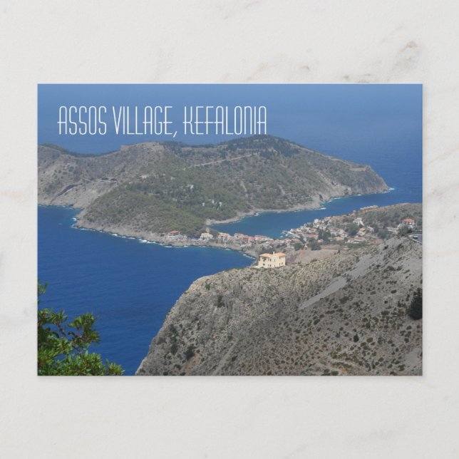 Assos Village Kefalonia Grekiska ön Grekland Vykort (Framsida)