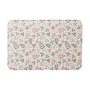 Asstd Löv Grått Taupe Blue Rosa Cream Rpt Ptn Badrumsmatta