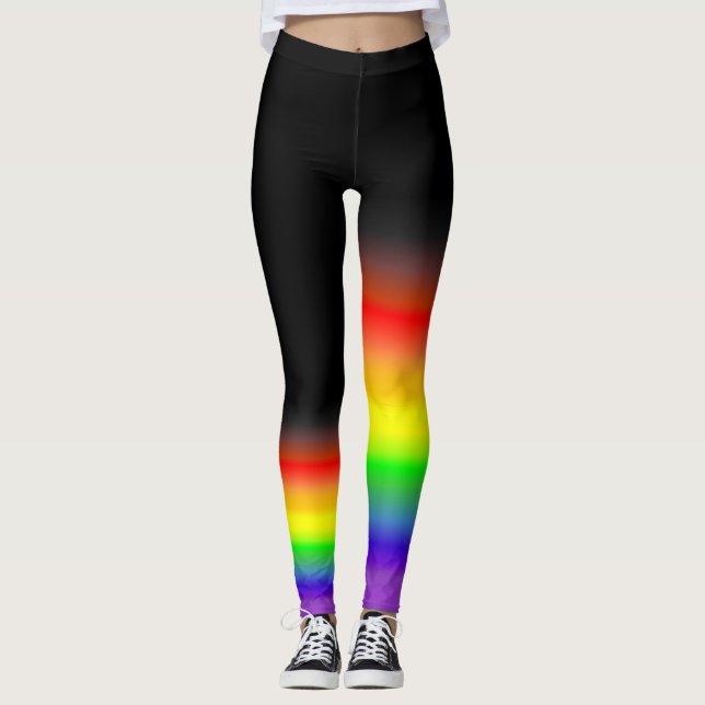 Assymetrisk flagga för gay pride för leggings (Framsida)