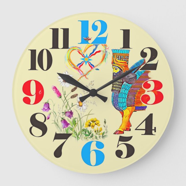 Assyria Acrylic Wall Clock Stor Klocka (Framsida)
