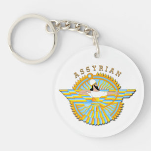 Assyrian Alaha Ashur Acrylic Keychain