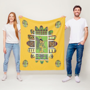 Assyrian Anunnaki Fleece Blanket