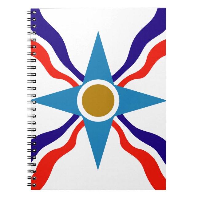 Assyrian Flagga - Ata d'Ator Spiral Notebook Anteckningsbok (Framsidan)