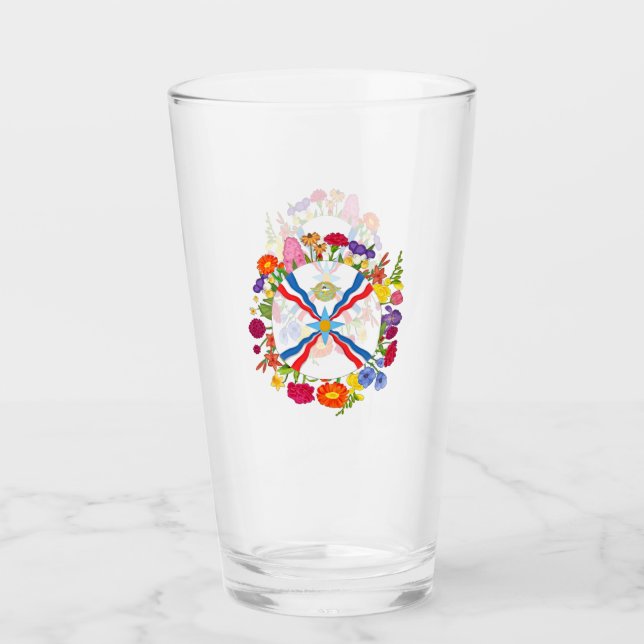 Assyrian Flagga Glass Kopp (Framsida)