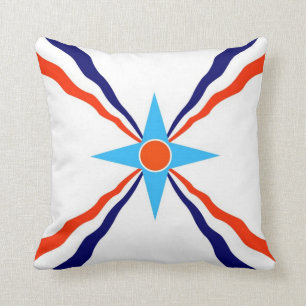 assyrian folk etnisk flagga kudde