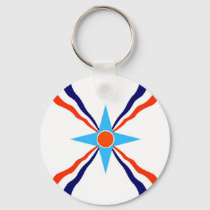 assyrian folk etnisk flagga nyckelring