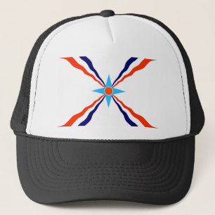 assyrian folk etnisk flagga truckerkeps