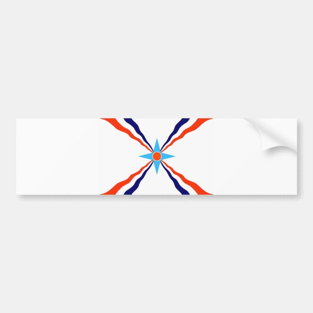 assyrian folk flagga bildekal (Framsidan)