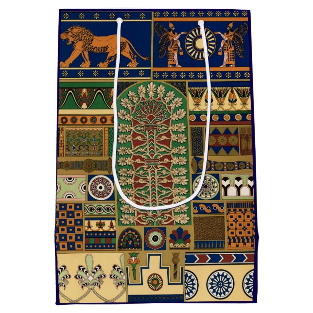 Assyrian Gold Lion, Sun & Ancient Angels Artistic (Baksidan)